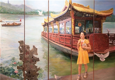 《西湖岁月 百年追寻》大型油画在杭州亮相